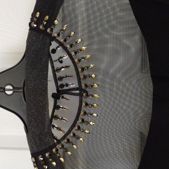 BCBGMaxazaria EUC Cold Shoulder Embellished Cocktail Sheath Dress - Picture 3 of 8